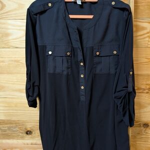 Carmen Marc Valvo Black Women's Top - 2X